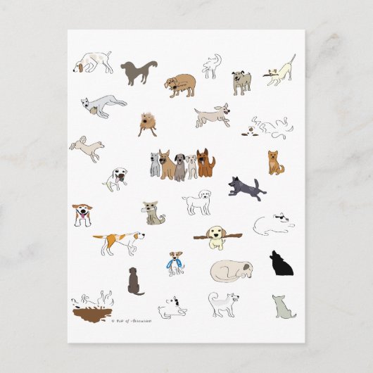 Multi-Dogs - Weg van Aantrek Briefkaart (Voorkant)