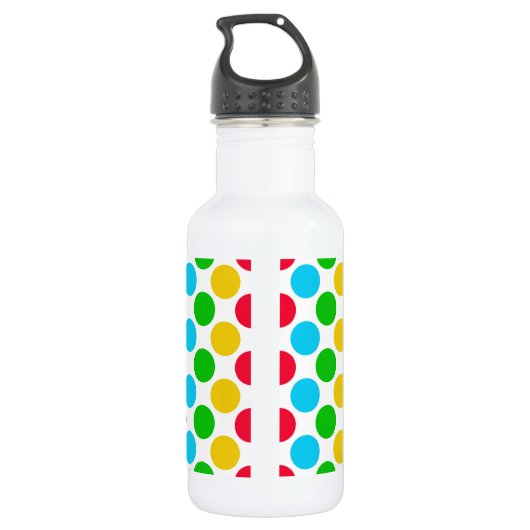 Multi Dot Aangepaste Geborduurde Monogram Golfdran Waterfles (Achterkant)