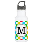 Multi Dot Aangepaste Geborduurde Monogram Golfdran Waterfles (Voorkant)