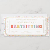 Multi Dot Babysitting Cadeaubon Kaart (Voorkant)