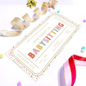 Multi Dot Babysitting Cadeaubon Kaart