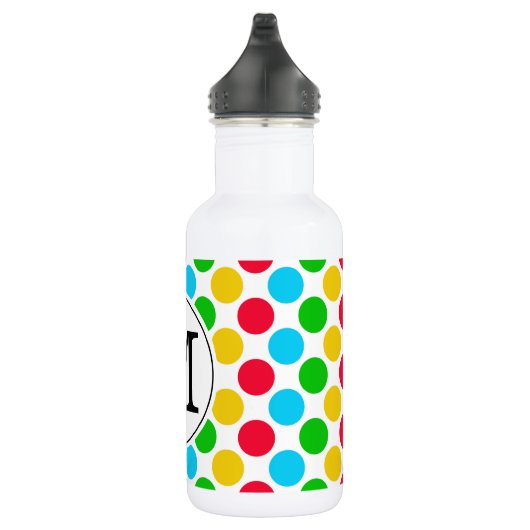 Multi Dot Custom Monogrammed Golf Drank Waterfles (Rechts)
