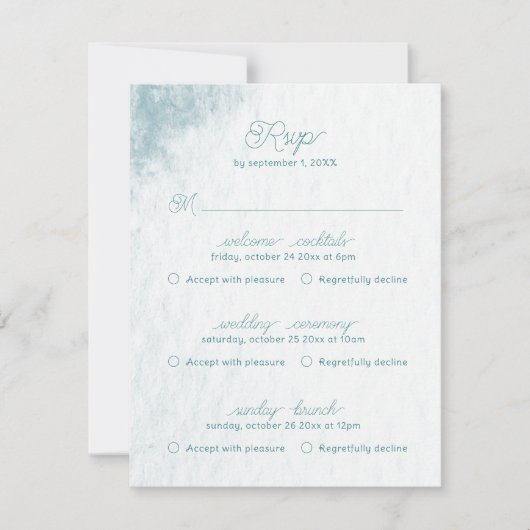 Multi evenement onder Zee grillige Waterverf stran RSVP Kaartje (Voorkant)