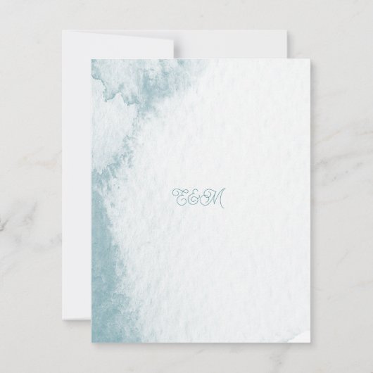 Multi evenement onder Zee grillige Waterverf stran RSVP Kaartje (Achterkant)