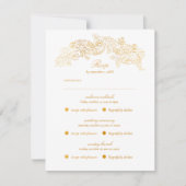 Multi Event  Goudbruin Romantisch RSVP Kaartje (Voorkant)