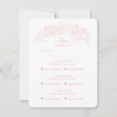 Multi Event Victorian Roze Romantische RSVP Kaart (Voorkant)