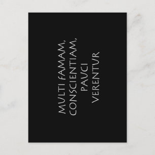 Multi famam conwetenschapper pauci verentur briefkaart