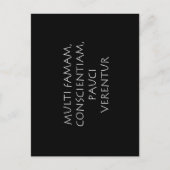 Multi famam conwetenschapper pauci verentur briefkaart (Voorkant)