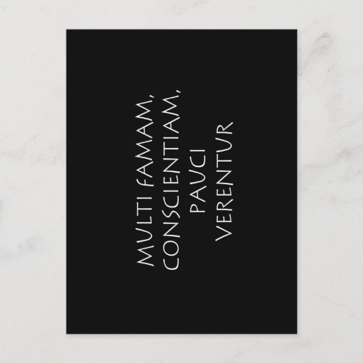 Multi famam conwetenschapper pauci verentur briefkaart (Voorkant)