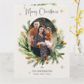 Multi Familie Foto's Groene bladeren Vrolijke Kers Kaart (Gele Bloem)