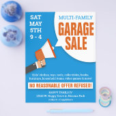Multi-Familie Garageverkoop Flyer Sjabloon (Enkel)