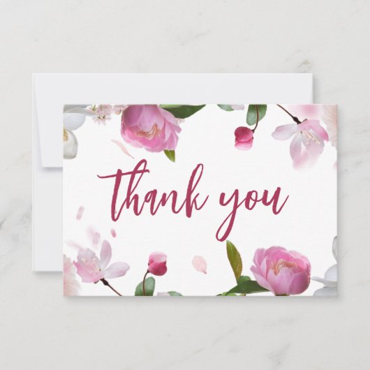 Multi Flóra Bruiloft Borrel Bedankkaart (Voorkant)