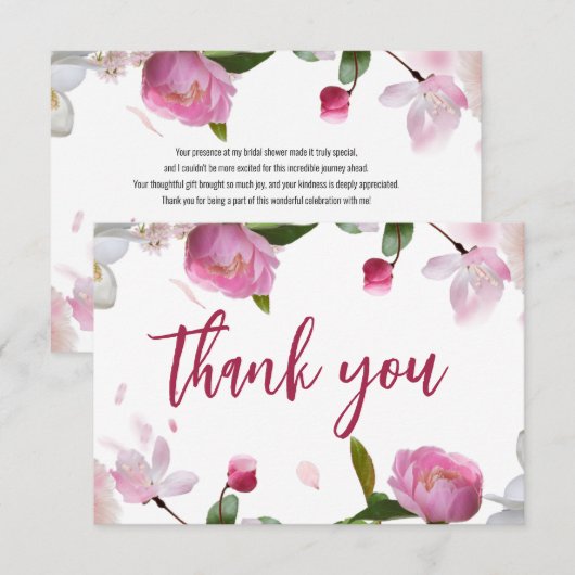 Multi Flóra Bruiloft Borrel Bedankkaart (Voorkant / Achterkant)