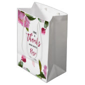 Multi Flora Bruiloft Feest Liefde & Dank Medium Cadeauzakje (Voorkant Gekanteld)