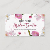 Multi Floral Vrijgezellenfeest Recept Informatiekaartje (Voorkant)