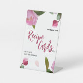 Multi Floral Vrijgezellenfeest Recept Kaarten Reclamebord Met Voetstuk (Voorkant)