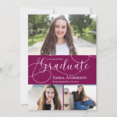 Multi Foto 2026 Rood Wit Afstudeer Aankondiging (Voorkant)