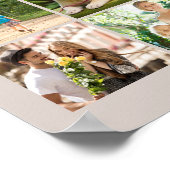 Multi Foto 54 Foto Raster Collage Beige Poster (Hoek)