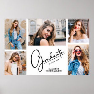 Multi-foto afstudeercadeau poster