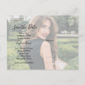 Multi Foto Afstuderen Save the Date Briefkaart (Achterkant)