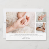 Multi-foto Baby Geboorte Aankondiging (Achterkant)