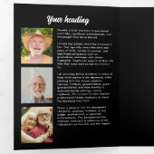 Multi-foto begrafenis / herdenking / viering van h drieluik programma (Binnenzijde eerst)