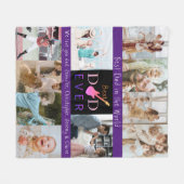 Multi Foto Beste Papa Ooit Moderne Vaders Dag Fleece Deken (Voorkant (Horizontaal))