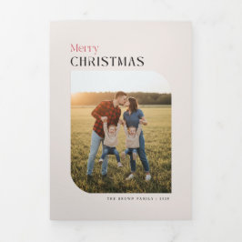 Multi Foto Collage Driehoekige Brief Vouw Uitnodig Drieluik Uitnodiging