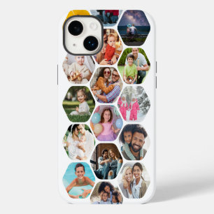Multi Foto Collage Eenvoudig Modern Hexagoon Patro