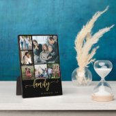 Multi foto collage familie script moderne herinner fotoplaat (Zijkant)