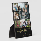 Multi foto collage familie script moderne herinner fotoplaat (Zijkant)