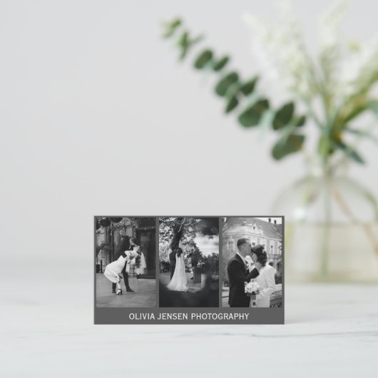 Multi-foto Collage Fotografie Modern Visitekaartje (Staand voorkant)