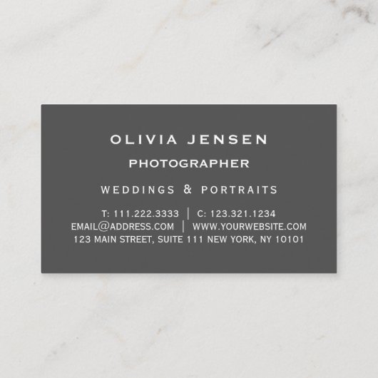 Multi-foto Collage Fotografie Modern Visitekaartje (Achterkant)