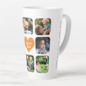 Multi-foto collage gepersonaliseerd love you mama latte mok (Rechterhoek)
