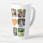 Multi foto collage gepersonaliseerde liefde je moe latte mok (Rechterhoek)