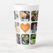 Multi foto collage gepersonaliseerde liefde je moe latte mok (Voorkant)