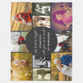 Multi Foto Collage iemand om zwart te onthouden Fleece Deken (Voorkant)
