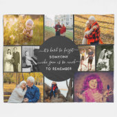 Multi Foto Collage iemand om zwart te onthouden Fleece Deken (Voorkant (Horizontaal))