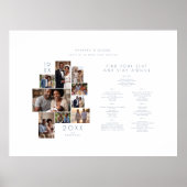 Multi Foto Collage Jubileum Stoelenplattegrond TMF Poster (Voorkant)