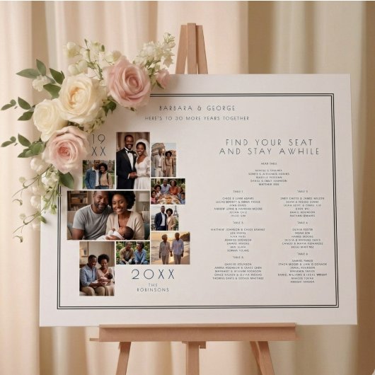 Multi Foto Collage Jubileum Stoelenplattegrond TMF Poster