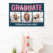 Multi Foto Collage Klasse van 2024 Afstuderen Spandoek (Insitu)