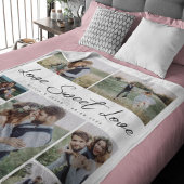 Multi Foto Collage Liefde Sweet Love Pas getrouwd Fleece Deken