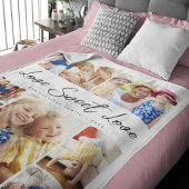 Multi Foto Collage Liefde Zoete Liefde Familie Fleece Deken