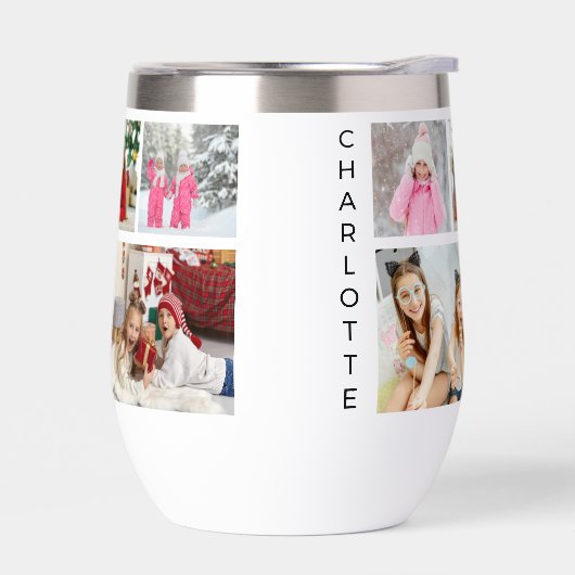 Multi Foto Collage Moderne Persoonlijke Naam (Links)