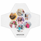 Multi Foto Collage Moderne Persoonlijke Naam Voetbal (Enkel)