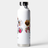 Multi Foto Collage Moderne Persoonlijke Naam Waterfles (Links)