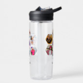 Multi Foto Collage Moderne Persoonlijke Naam Waterfles (Links)