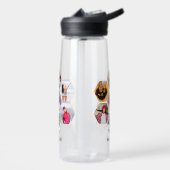 Multi Foto Collage Moderne Persoonlijke Naam Waterfles (Links)