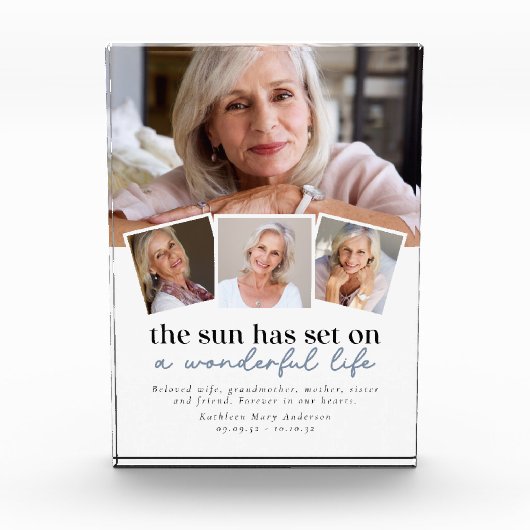Multi Foto Collage Sympathie Foto Keepsake (Voorkant)