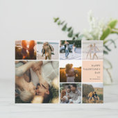 Multi Foto Collage Valentijnsdag Feestdagenkaart (Staand voorkant)